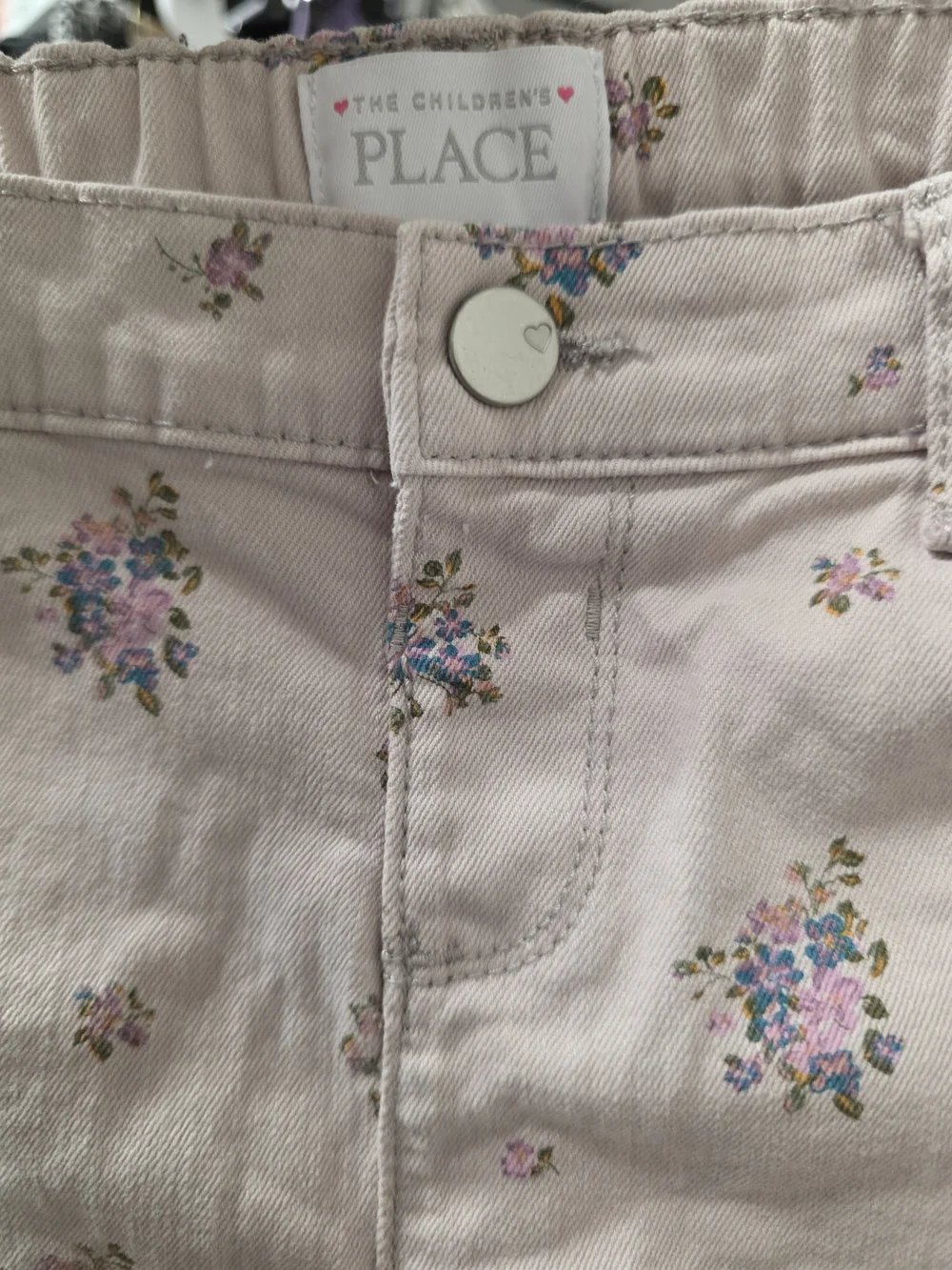 The Children's Place Pink Floral Jeans for Girls